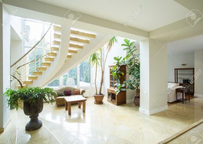Open space inside greek style house